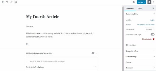 features of wordpress gutenberg