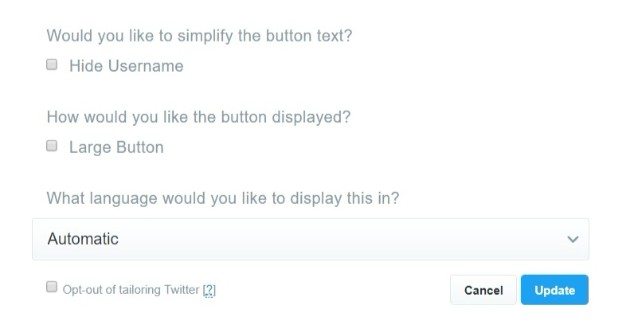 add twitter follow button to wordpress site