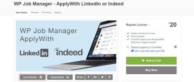 use linkedin to apply for jobs on wordpress
