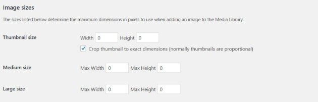 Change image size in wordpress media library