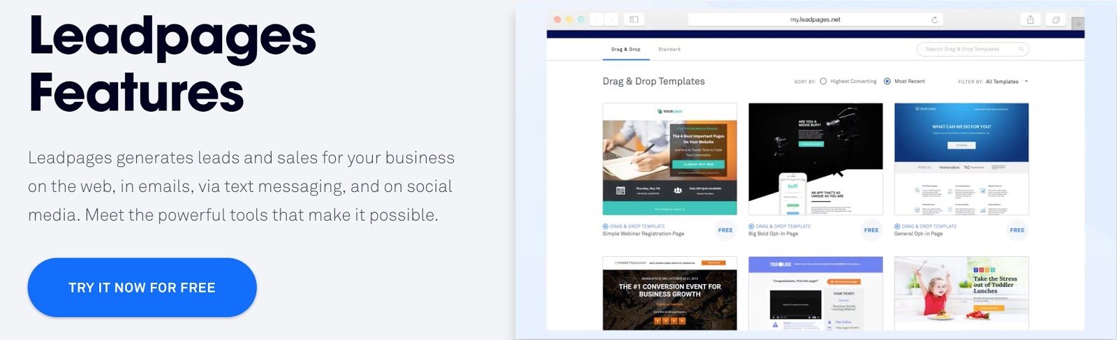 Leadpages - a powerful Email Marketing Plugin for WordPress