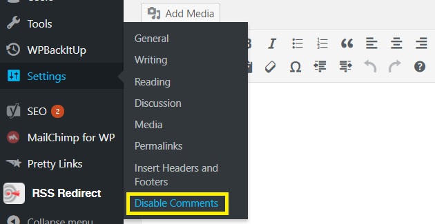 disable comments with wordpress plugin