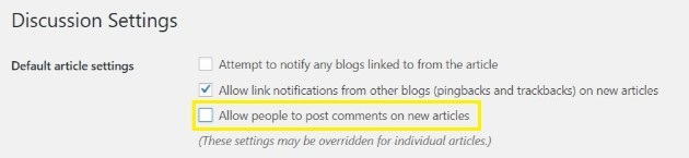 disable comments on all wordpress posts