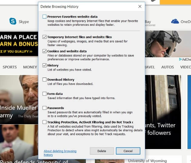 How to Clear Cache in Internet Explorer