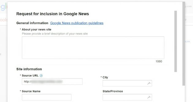 how to submit your site to google news