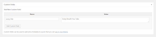 wordpress custom fields