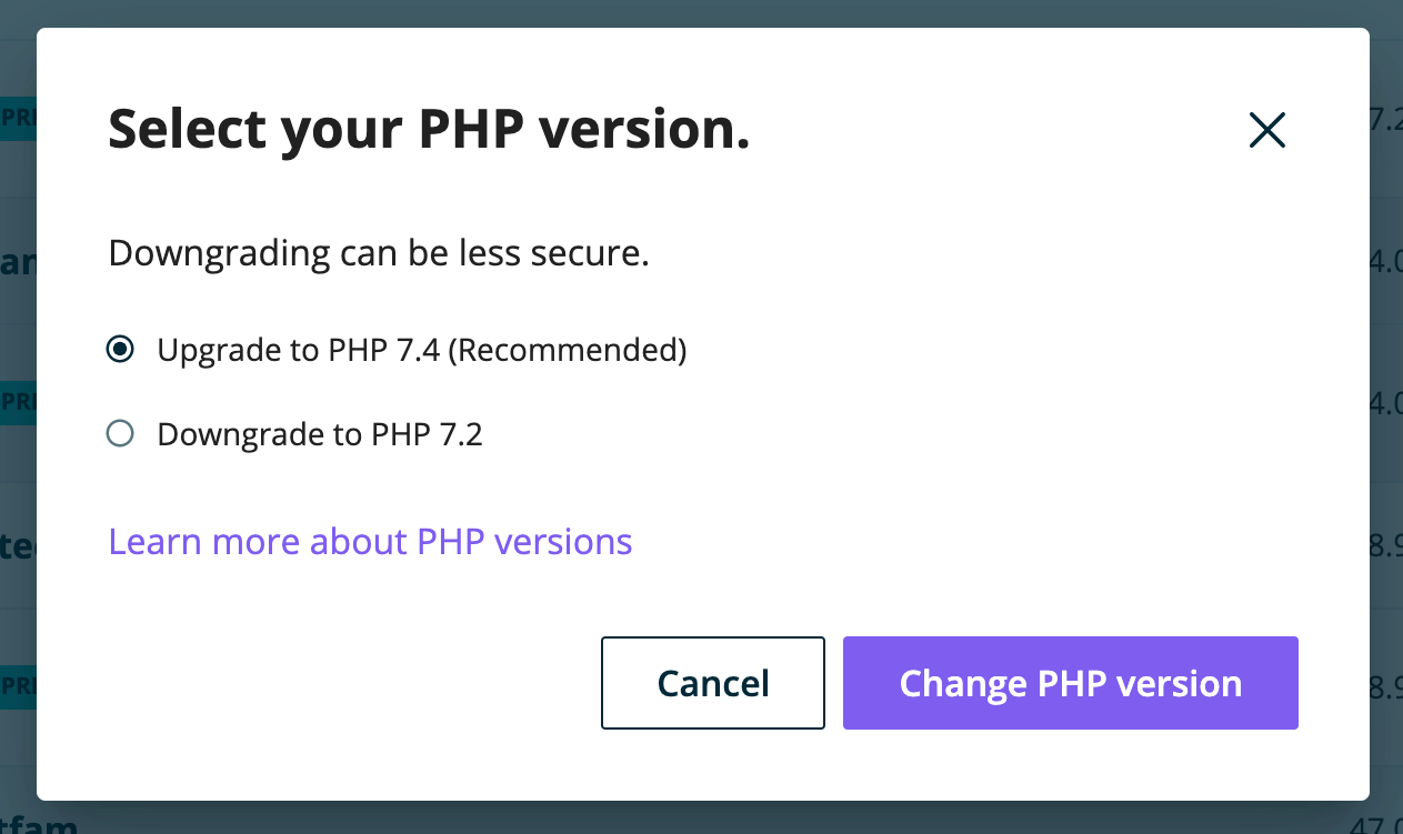 PHP Version And Upgrade Guide | WP Engine®