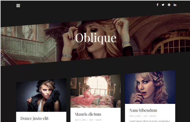 oblique theme