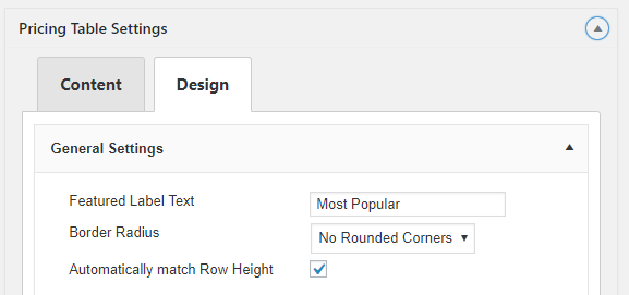 pricing table template