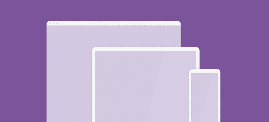 icons resembling Photoshop windows on a purple background