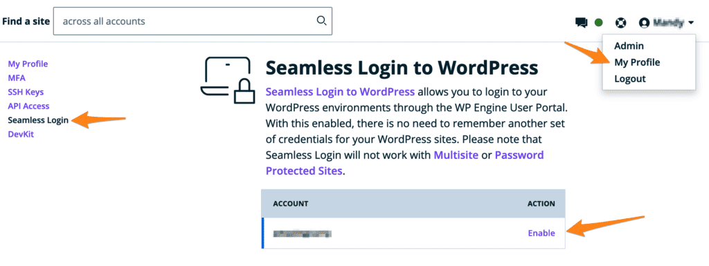 Seamless Login from User Portal to WordPress - Support Center
