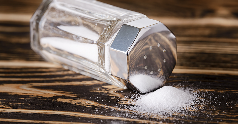 SALT keys. image depicts a salt shaker spilled on the table