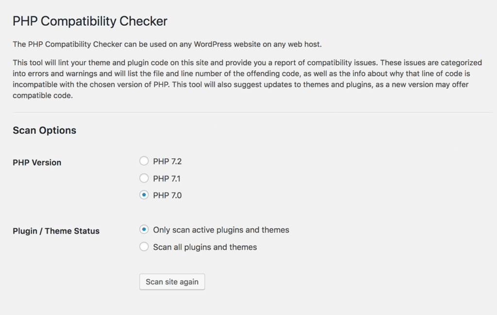 WP Engine's PHP Compatibility Checker