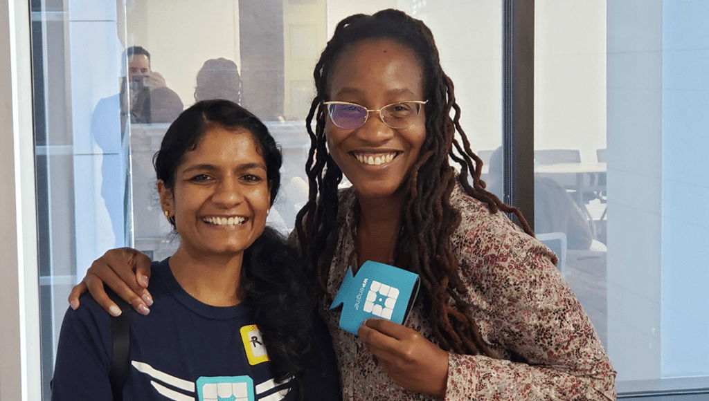 WP Engine employees smile for a photo after the Roar/SWE event in Austin