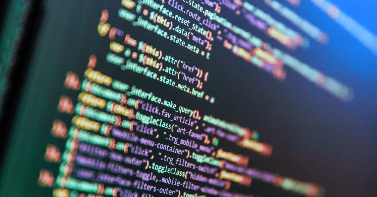 lines of code on a computer screen