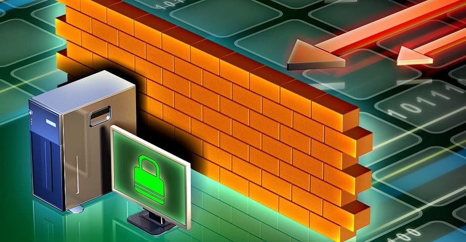 firewall protecting from hacker attacks