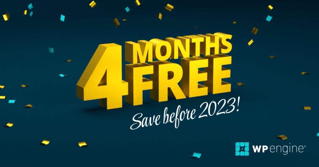 promotional image reading 4 Months Free Save for 2023!