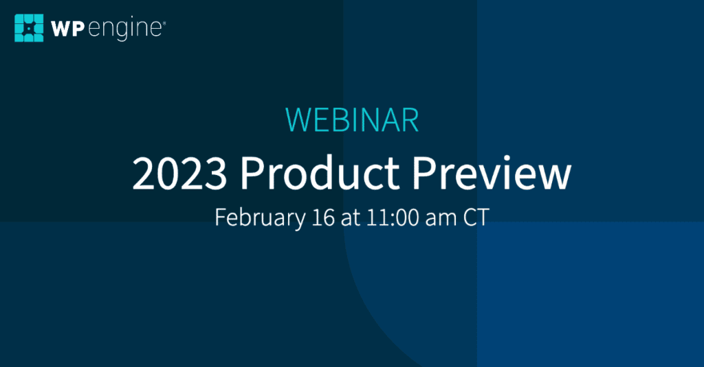 promotional image that reads Webinar: 2023 Product Preview, February 16 at 11:00 am CT