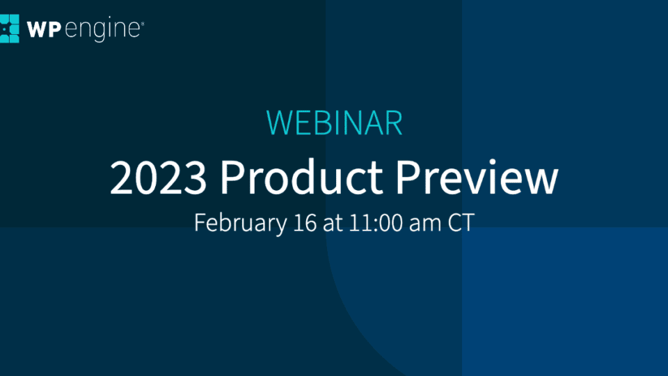 promotional image that reads Webinar: 2023 Product Preview, February 16 at 11:00 am CT