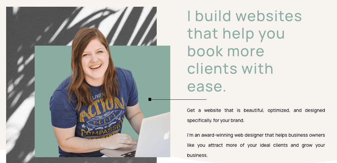 Screenshot from Jess Creatives website