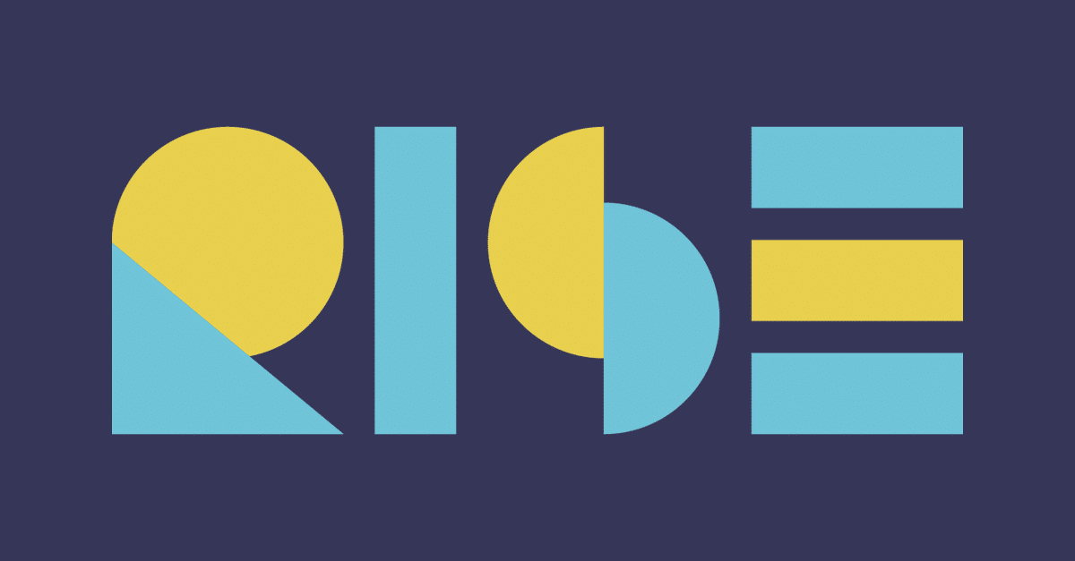 The logo for Rise, WP Engine's Employee Resource Group dedicated to providing a safe, open environment to promote, educate, and advocate for BIPOC and their allies, on a blueish background
