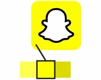 Логото на Snapchat с избран нюанс на жълто