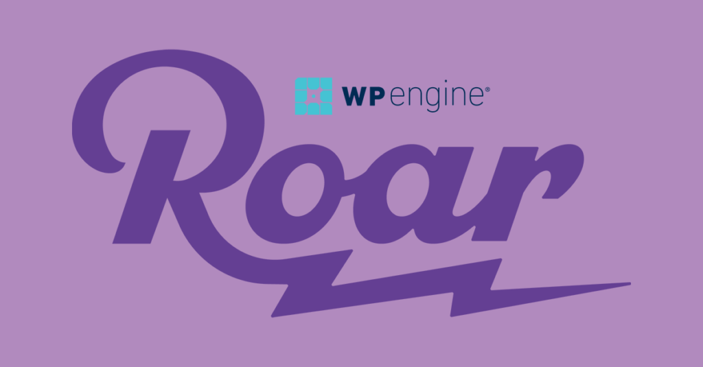 Roar logo on a light purple background