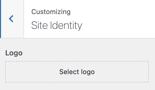 Site Identity screen in WordPress