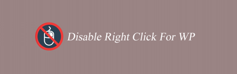 screenshot from Disable Right Click for WP plugin in the WordPress Plugin Repository