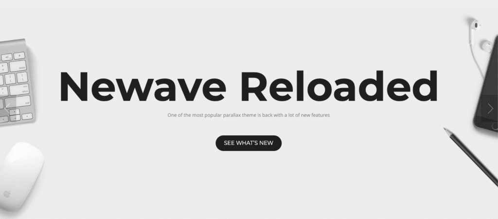 promotional image from Newave WordPress theme