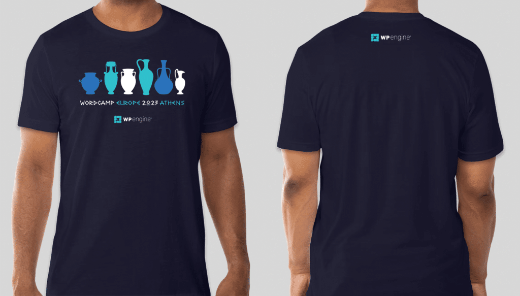 mock rendering of the WP Engine t-shirt for