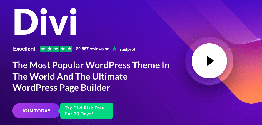 screenshot from Divi theme website