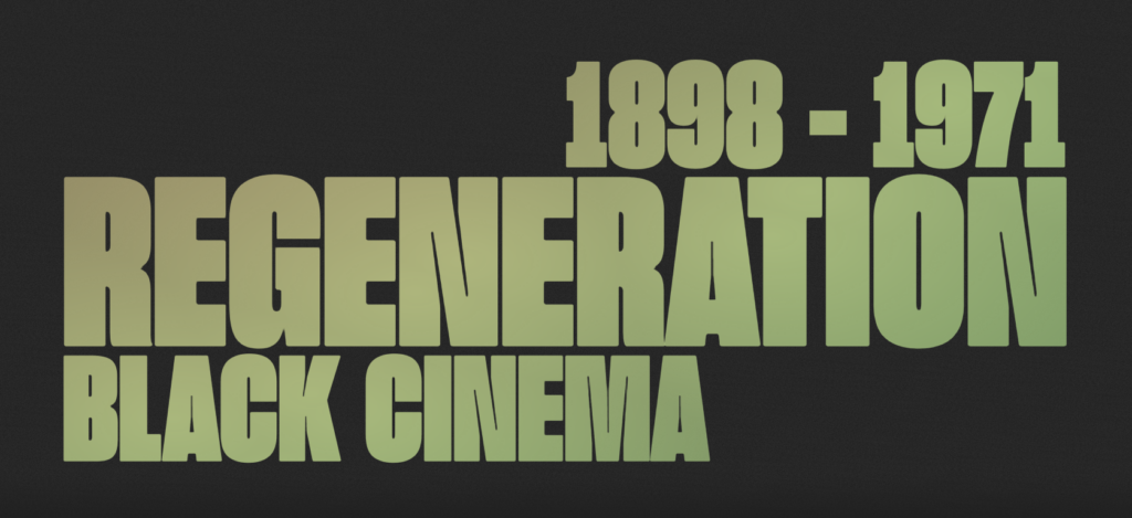 Screenshot from Regeneration Black Cinema website