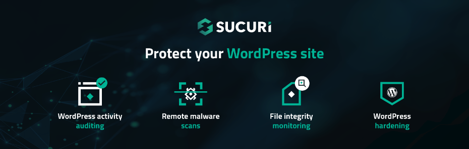 promotional image used for Sucuri plugin in the WordPress directory. WordPress SQL Injection