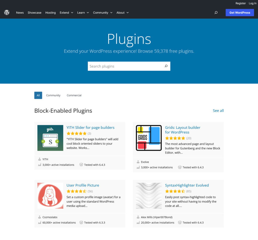 WordPress.org Plugins directory