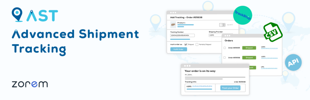 WooCommerce order tracking plugins: Advanced Shipment Tracking 