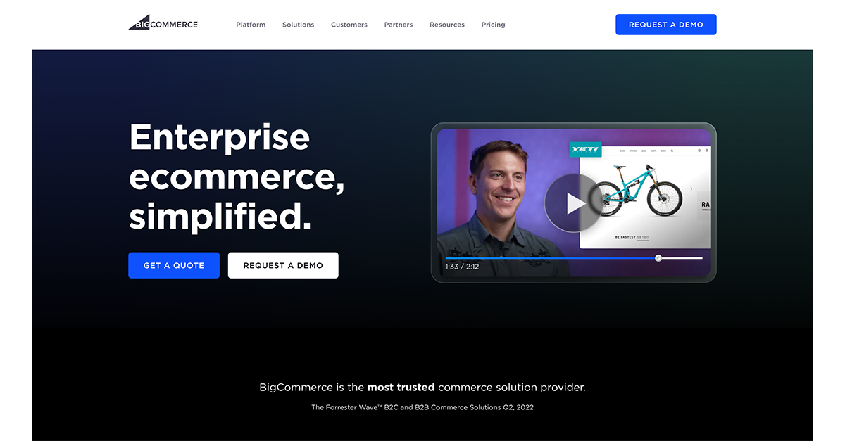 BigCommerce vs. WooCommerce: BigCommerce screenshot