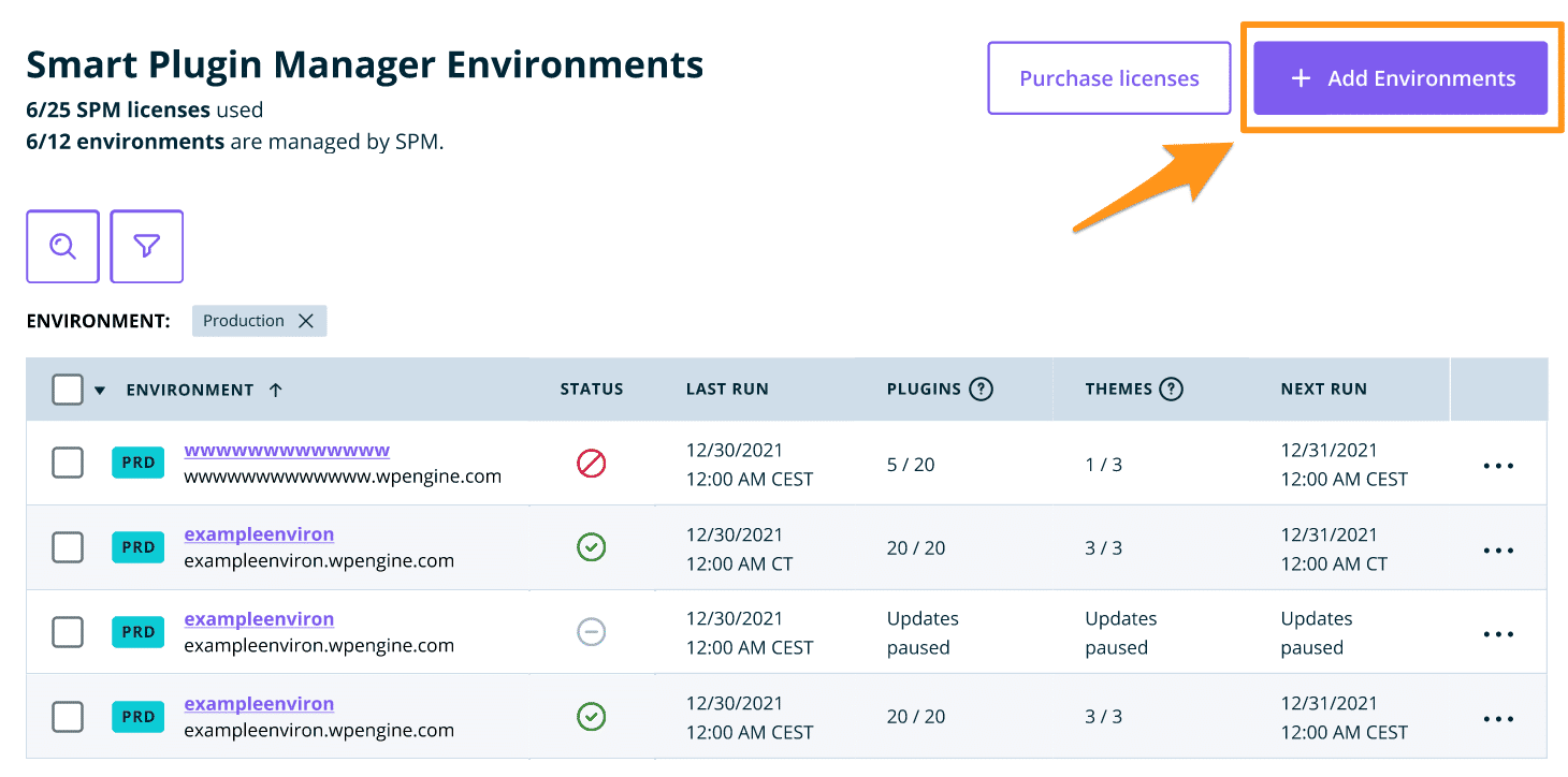Smart Plugin Manager Environments