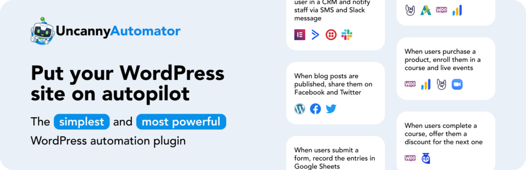 Uncanny Automator plugin promo image in the WordPress plugin repository