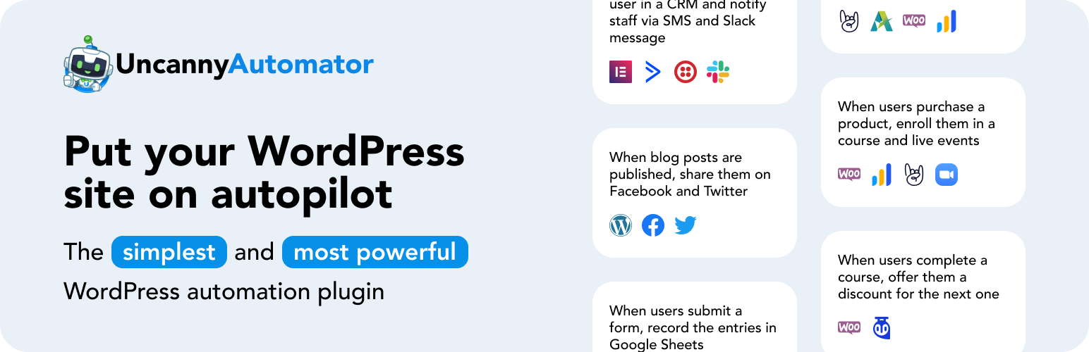 Uncanny Automator plugin promo image in the WordPress plugin repository