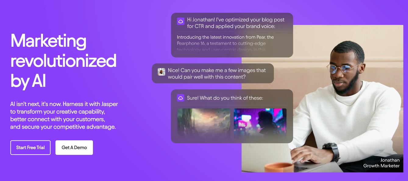 Promotional graphic for Jasper